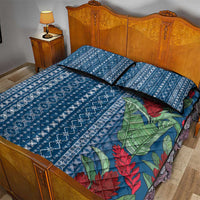 Women's Day Samoa Malu Tattoo Inspired Mix Teuila Quilt Bed Set Royal Blue LT7 - Polynesian Pride