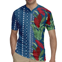 Women's Day Samoa Malu Tattoo Inspired Mix Teuila Rugby Jersey Royal Blue LT7 - Polynesian Pride