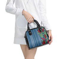 Women's Day Samoa Malu Tattoo Inspired Mix Teuila Shoulder Handbag Royal Blue