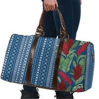 Women's Day Samoa Malu Tattoo Inspired Mix Teuila Travel Bag Royal Blue LT7 - Polynesian Pride