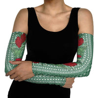 Women's Day Samoa Malu Tattoo Inspired Mix Teuila Arm Sleeves Sage Green