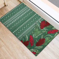 Women's Day Samoa Malu Tattoo Inspired Mix Teuila Rubber Doormat Sage Green LT7 - Polynesian Pride