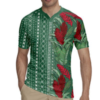 Women's Day Samoa Malu Tattoo Inspired Mix Teuila Rugby Jersey Sage Green LT7 - Polynesian Pride