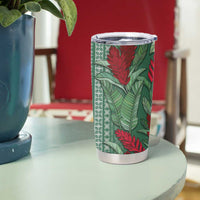 Women's Day Samoa Malu Tattoo Inspired Mix Teuila Tumbler Cup Sage Green