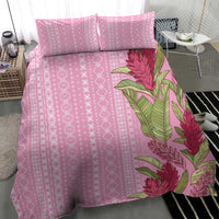 Women's Day Samoa Malu Tattoo Inspired Mix Teuila Bedding Set Rose Pink