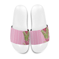 Women's Day Samoa Malu Tattoo Inspired Mix Teuila Slide Sandals Rose Pink LT7 Rose Pink - Polynesian Pride