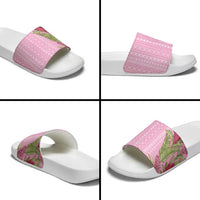 Women's Day Samoa Malu Tattoo Inspired Mix Teuila Slide Sandals Rose Pink LT7 - Polynesian Pride