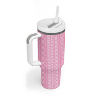 Women's Day Samoa Malu Tattoo Inspired Mix Teuila Tumbler With Handle Rose Pink