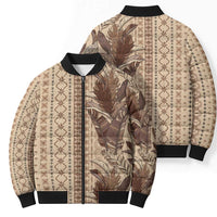 Women's Day Samoa Malu Tattoo Inspired Mix Teuila Bomber Puffer Jacket Vintage Tapa