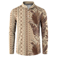 Women's Day Samoa Malu Tattoo Inspired Mix Teuila Button Sweatshirt Vintage Tapa