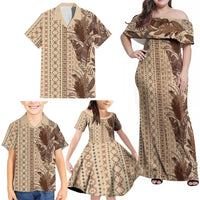 Women's Day Samoa Malu Tattoo Inspired Mix Teuila Family Matching Off Shoulder Maxi Dress and Hawaiian Shirt Vintage Tapa