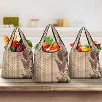 Women's Day Samoa Malu Tattoo Inspired Mix Teuila Grocery Bag Vintage Tapa