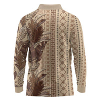 Women's Day Samoa Malu Tattoo Inspired Mix Teuila Long Sleeve Polo Shirt Vintage Tapa