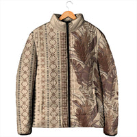 Women's Day Samoa Malu Tattoo Inspired Mix Teuila Padded Jacket Vintage Tapa LT7 - Polynesian Pride