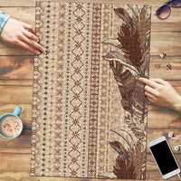 Women's Day Samoa Malu Tattoo Inspired Mix Teuila Puzzle Vintage Tapa LT7 Beige - Polynesian Pride