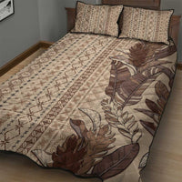 Women's Day Samoa Malu Tattoo Inspired Mix Teuila Quilt Bed Set Vintage Tapa