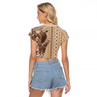 Women's Day Samoa Malu Tattoo Inspired Mix Teuila Raglan Cropped T Shirt Vintage Tapa