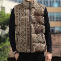 Women's Day Samoa Malu Tattoo Inspired Mix Teuila Sleeveless Puffer Jacket Vintage Tapa