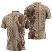 Women's Day Samoa Malu Tattoo Inspired Mix Teuila Zipper Polo Shirt Vintage Tapa LT7 - Polynesian Pride