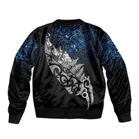 Maori Matariki Bomber Jacket Landscape Styled Fern - Galaxy