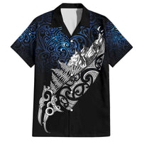 Maori Matariki Family Matching Off The Shoulder Long Sleeve Dress and Hawaiian Shirt Landscape Styled Fern - Galaxy