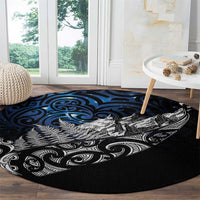 Maori Matariki Round Carpet Landscape Styled Fern - Galaxy
