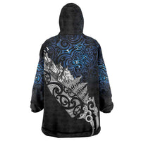Maori Matariki Wearable Blanket Hoodie Landscape Styled Fern - Galaxy