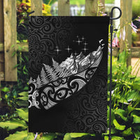 Maori Matariki Garden Flag Landscape Styled Fern - Monochrome