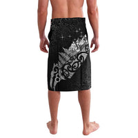 Maori Matariki Lavalava Landscape Styled Fern - Monochrome