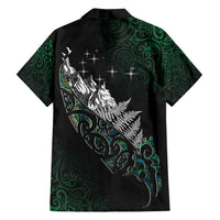 Maori Matariki Family Matching Puletasi and Hawaiian Shirt Landscape Styled Fern - Paua Shell
