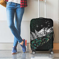 Maori Matariki Luggage Cover Landscape Styled Fern - Paua Shell