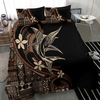 Samoa Manuia le Aso Tuto'atasi Bedding Set Siapo Mamanu Mix Tatau Marlin