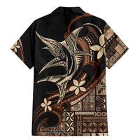 Samoa Manuia le Aso Tuto'atasi Family Matching Mermaid Dress and Hawaiian Shirt Siapo Mamanu Mix Tatau Marlin