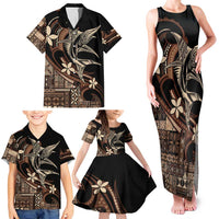 Samoa Manuia le Aso Tuto'atasi Family Matching Tank Maxi Dress and Hawaiian Shirt Siapo Mamanu Mix Tatau Marlin