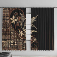 Samoa Manuia le Aso Tuto'atasi Window Curtain Siapo Mamanu Mix Tatau Marlin