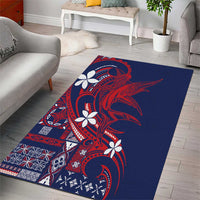 Samoa Manuia le Aso Tuto'atasi Area Rug Siapo Mamanu Mix Tatau Marlin - Flag Color