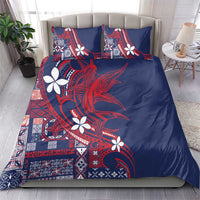 Samoa Manuia le Aso Tuto'atasi Bedding Set Siapo Mamanu Mix Tatau Marlin - Flag Color
