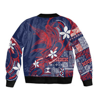 Samoa Manuia le Aso Tuto'atasi Bomber Jacket Siapo Mamanu Mix Tatau Marlin - Flag Color