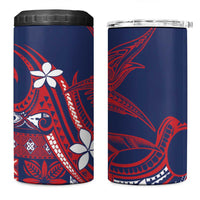 Samoa Manuia le Aso Tuto'atasi 4 in 1 Can Cooler Tumbler Siapo Mamanu Mix Tatau Marlin - Flag Color