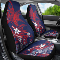 Samoa Manuia le Aso Tuto'atasi Car Seat Cover Siapo Mamanu Mix Tatau Marlin - Flag Color