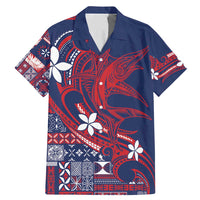 Samoa Manuia le Aso Tuto'atasi Family Matching Mermaid Dress and Hawaiian Shirt Siapo Mamanu Mix Tatau Marlin - Flag Color