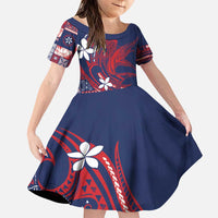 Samoa Manuia le Aso Tuto'atasi Family Matching Puletasi and Hawaiian Shirt Siapo Mamanu Mix Tatau Marlin - Flag Color
