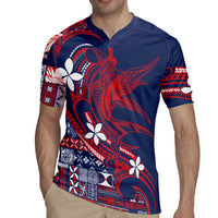 Samoa Manuia le Aso Tuto'atasi Rugby Jersey Siapo Mamanu Mix Tatau Marlin - Flag Color