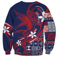 Samoa Manuia le Aso Tuto'atasi Sweatshirt Siapo Mamanu Mix Tatau Marlin - Flag Color
