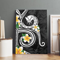 Kanaka Maoli Hawaii Plumeria Canvas Wall Art Dancing Tentacles Black Style