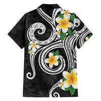Kanaka Maoli Hawaii Plumeria Family Matching Long Sleeve Bodycon Dress and Hawaiian Shirt Dancing Tentacles Black Style