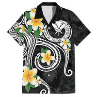 Kanaka Maoli Hawaii Plumeria Hawaiian Shirt Dancing Tentacles Black Style LT7 Black - Polynesian Pride