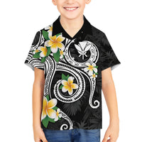 Kanaka Maoli Hawaii Plumeria Hawaiian Shirt Dancing Tentacles Black Style LT7 - Polynesian Pride