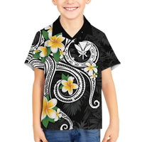Kanaka Maoli Hawaii Plumeria Hawaiian Shirt Dancing Tentacles Black Style LT7 - Polynesian Pride