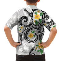 Kanaka Maoli Hawaii Plumeria Hawaiian Shirt Dancing Tentacles White Style LT7 - Polynesian Pride